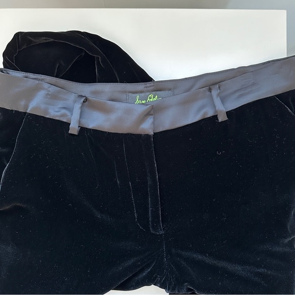 Sam Edelman Black Velvet Trousers - Picture 4 of 5